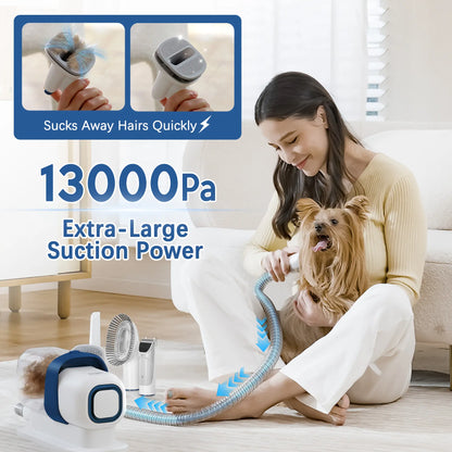 Pet Grooming Vacuum Kit – All-in-One Grooming & Shedding Tool for Dogs & Cats