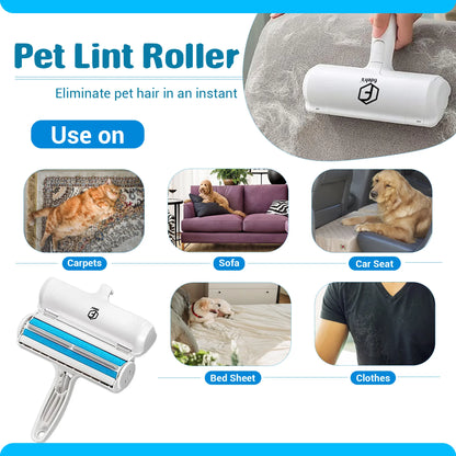 4-in-1 Pet Grooming Kit – Hair Remover, Shedding Brush, Nail Clippers & Dog Collar