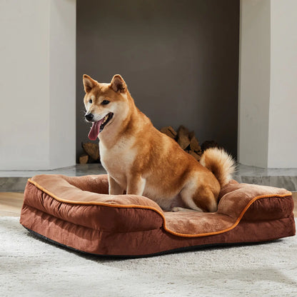 Orthopedic Memory Foam Dog Bed – Waterproof Sofa Bed with Washable Cover for Large Dogs
