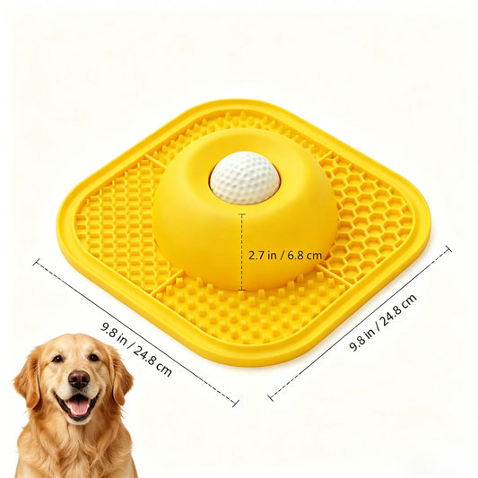 Ultimate Slow Feeder Dog Bowl & Lick Mat – Anti-Anxiety Enrichment Toy with Rolling Treat Ball & Strong Suction Base