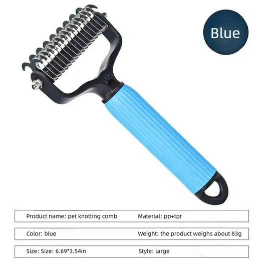 Double-Sided Pet Grooming Comb – Deshedding & Detangling Tool for Dogs