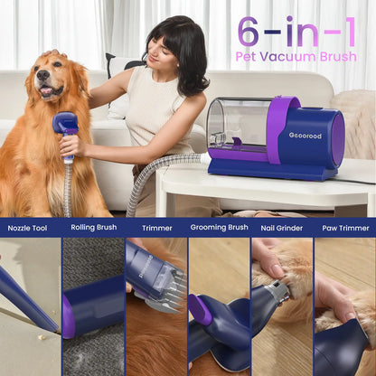 Dog Grooming Vacuum Kit – All-in-One Pet Grooming & Shedding System with 2.5L Dust Bin